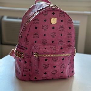 RARE pink discontinued MCM stark studded backpack